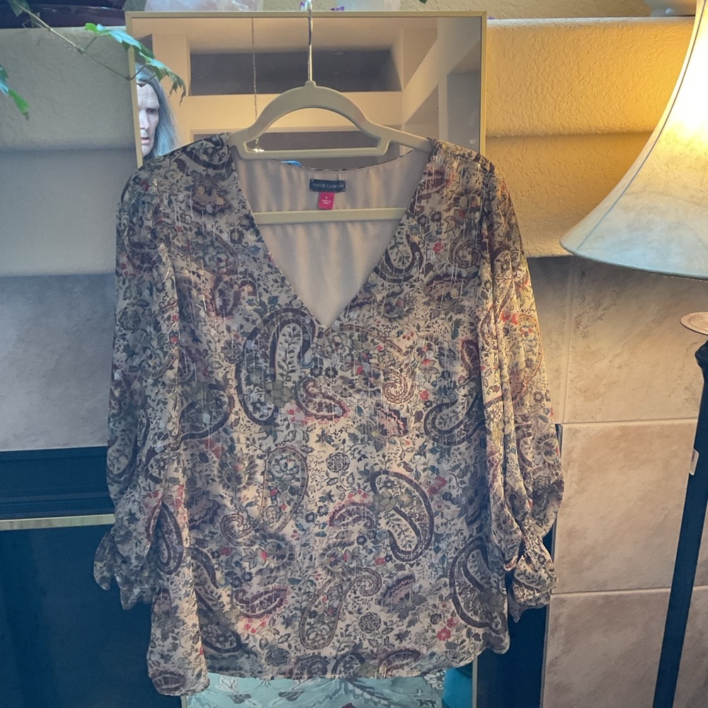 Elegant Paisley Vince Camuto Blouse